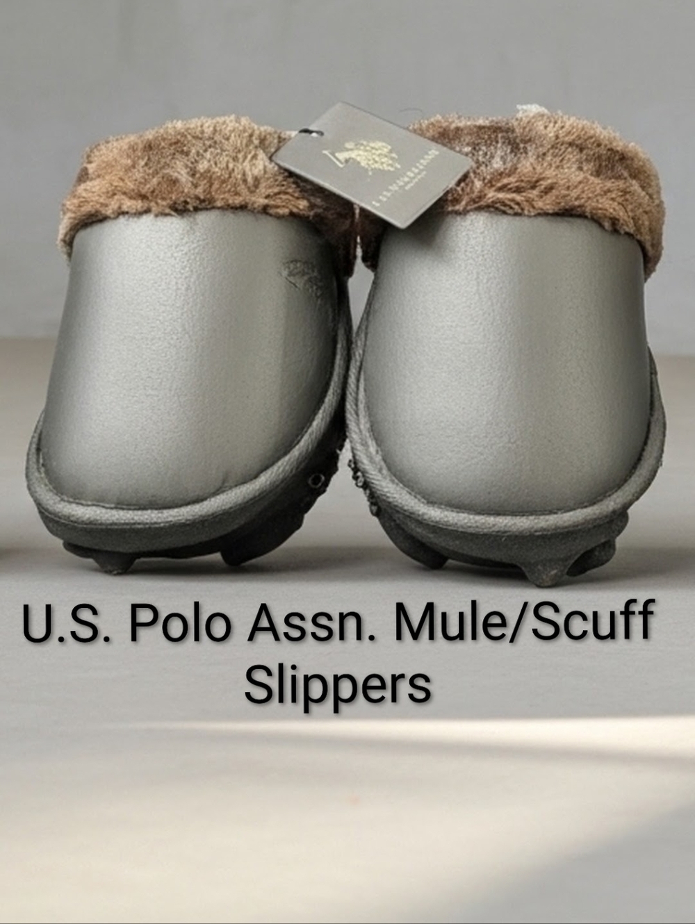 U.S. Polo Assn. Mule/Scuff Slippers Mens 9/10 Womens 10.5/11.5 NWT